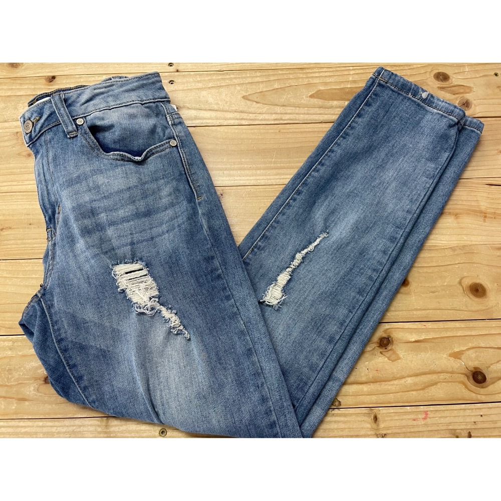 Altar'd State Womens Distressed Skinny Jeans Size 25 Medium Wash Blue Denim